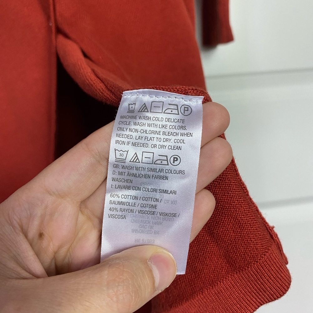 Isaac Mizrahi Orange Cardigan Sweater Button Down High Low Cut NWT size 1X - Picture 12 of 15